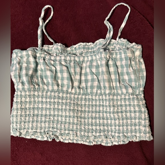 American Eagle Checkered Crop Top - Picture 2 of 3